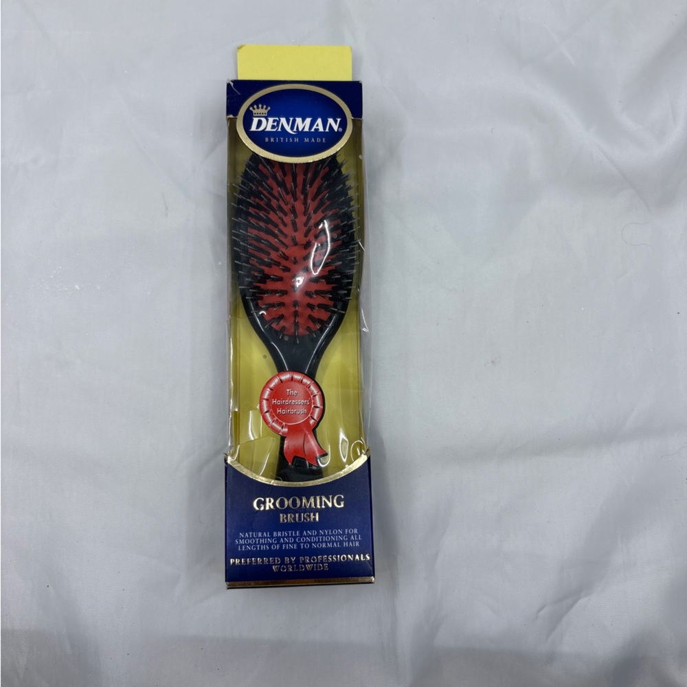 Denman Grooming Brush Natural Bristle and Nylon Quill Smoothing & Polishing D81M